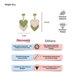Dual Heart Dangle Earrings