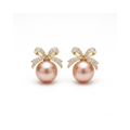 Stylish Bow Pearl Studs