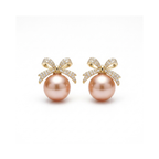 Stylish Bow Pearl Studs