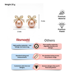 Stylish Bow Pearl Studs