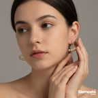 Gold Pearl Heart Earrings
