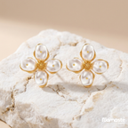 Stylish Flower Pearl Studs