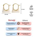 Handbag Shape White Enamel Hoop Earrings